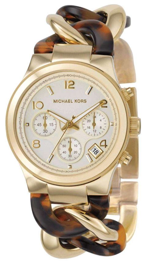 Michael Kors Chain Link Acrylic Gold